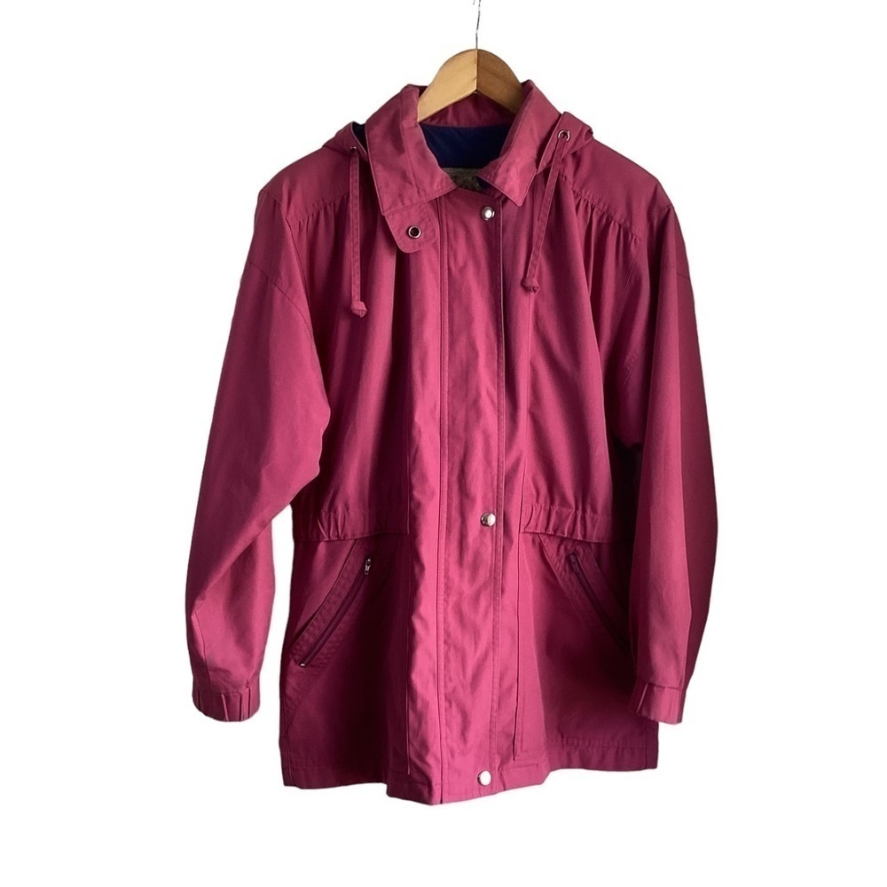 London Fog Women’s Rose Lined Parka Hooded Jacket.  Size 8